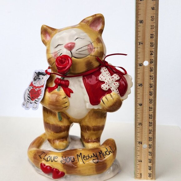 Blue Sky Clayworks Valentine Cat I Love You Meowy Much Figurine Statue Decor - Picture 3 of 7
